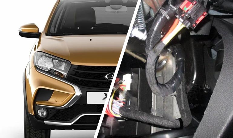 На АВТОВАЗе проверяют Lada XRAY Cross на возможность перетирания проводов валом руля